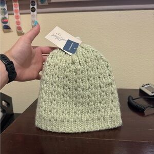 Women's Hand Knit Lined Beanie - Universal Thread Green NWT
